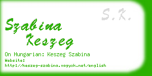 szabina keszeg business card